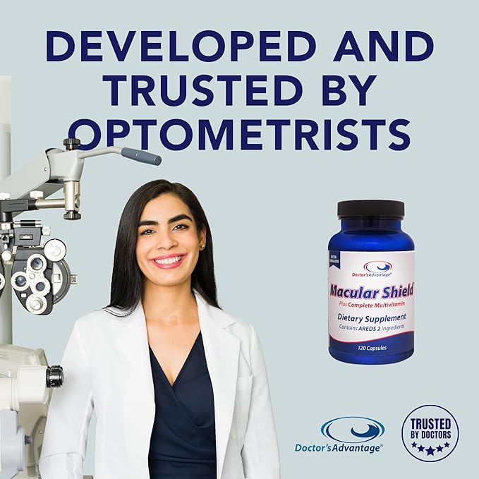 Doctor’s Advantage Macular Shield Eye Vitamins Plus Multivitamin – 120 Capsules 30-Day Supply – Lutein and Zeaxanthin Supplements with AREDS 2® Vision Ingredients &amp Complete Multivitamin Complex