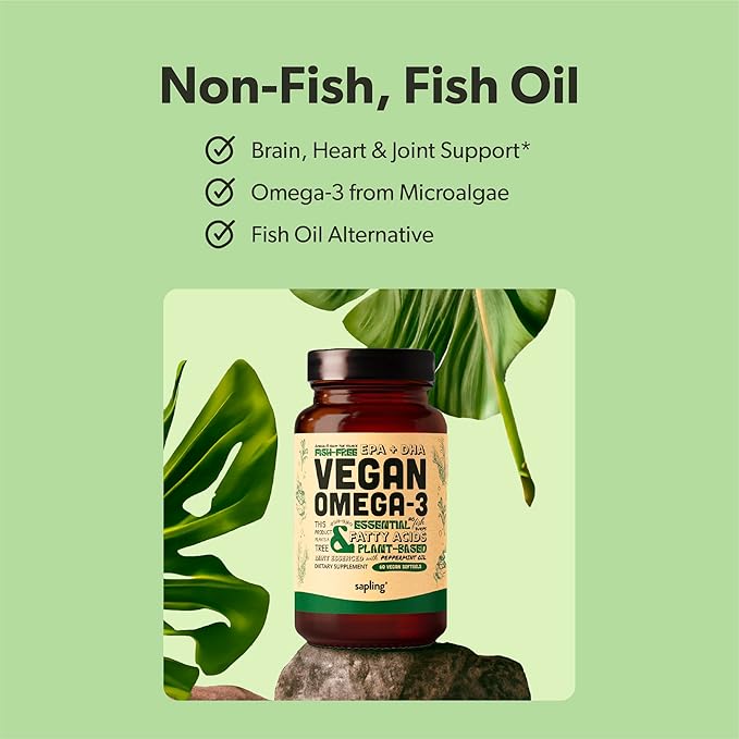 Vegan Omega 3 60 Softgels &amp 180 Softgels Bundle - Plant Based DHA &amp EPA Fatty Acids - Carrageenan Free Alternative to Fish Oil Supports Heart Brain Joint Health - Sustainably Sourced Algae