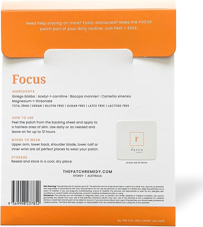 The Patch Remedy Variety Pack - 5X Patches: Happy Focus Relax Sleep with Lavender &amp Magnesium | Each Contains 30 Patches