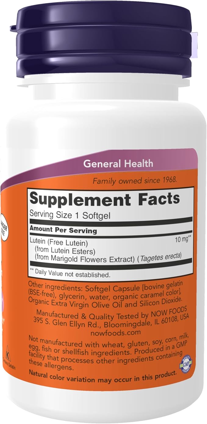 NOW Foods Lutein Esters 120 Sgels 10 mg (Pack of 2)