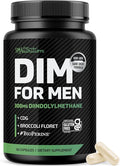 DIM Supplement for Men 300mg | Estrogen Blocker &amp Aromatase Inhibitor | Extra Strength Men’s Hormone Balance &amp Fitness Booster with Diindolylmethane Plus CDG &amp Broccoli Floret | Gluten-Fre