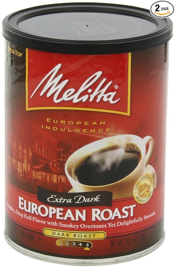 Melitta European Indulgence Extra Dark European Roast Dark Roast Coffee (Pack of 2)