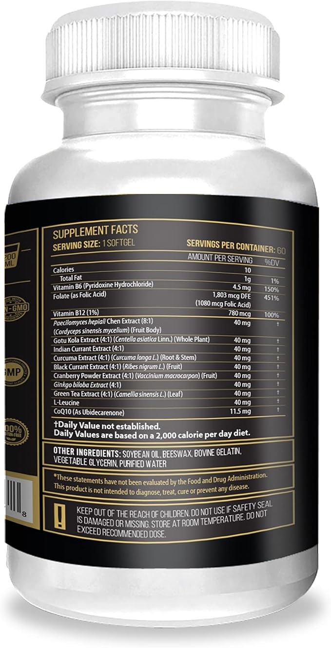 ACTIF Stem Cell Mega Support with 15 Factors - Non-GMO 2 Month Supply Made in USA
