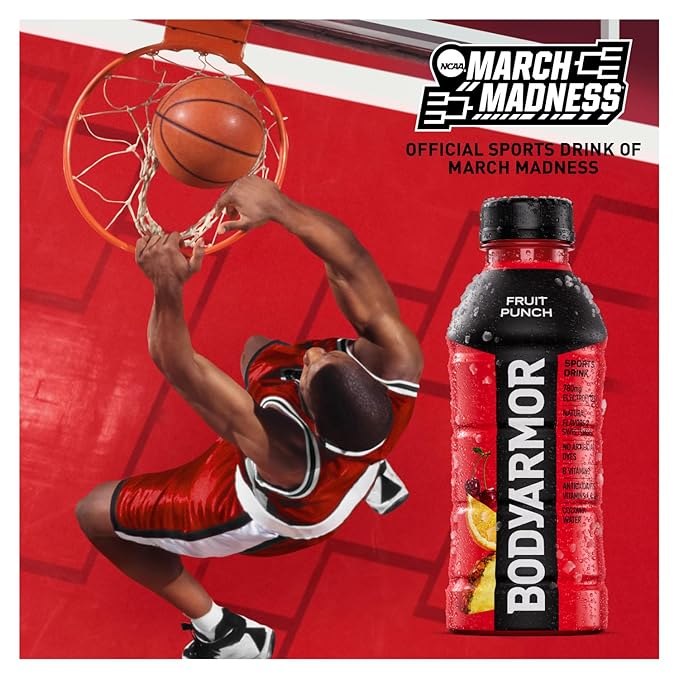BODYARMOR ZERO Sugar Fruit Punch Sugar Free Sports Drink - Low-Calorie Hydration - Natural Flavors with Potassium Packed Electrolytes Antioxidants and B-vitamins 28 fl oz (Pack of 15)
