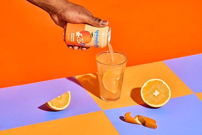 Spindrift Orange Cream Float Orange Vanilla Soda Made with Real Squeezed Fruit 12 Pack Case