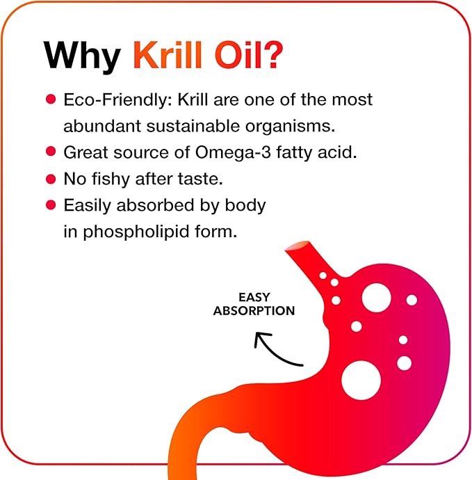 MegaRed Ultra Strength 1000mg Omega-3 Krill Oil Supplement with EPA/DHA Astaxanthin &amp Phospholipids No Fish Oil Aftertaste Supports Heart Brain Joint and Eye Health 60 Count Softgels.