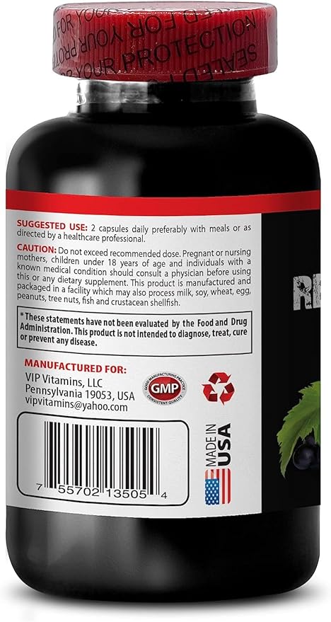Antioxidant supreme - SUPREME RESVERATROL - Resveratrol and grape seed extract powerful antioxidant resveratrol extract immune support nutritional supplements grape skin extract 2 Bot 120 Caps