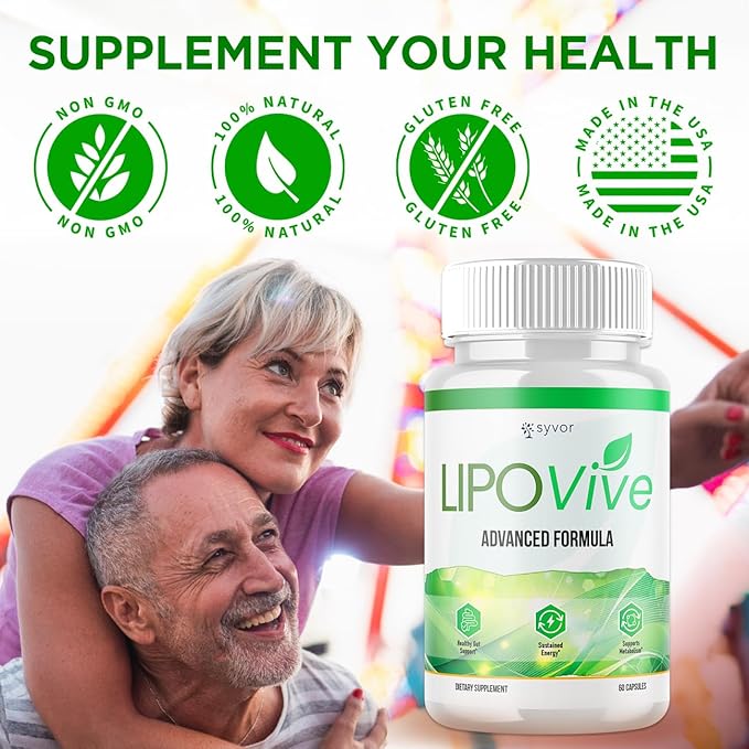 (2 Pack) Lipovive Capsules Official Lipovive Pills with All Natural Ingredients Advanced Formula Lipovivé Health &amp Active Lifestyle Support Pills Max Strength Vitamin for Women &amp Men (120 Ca