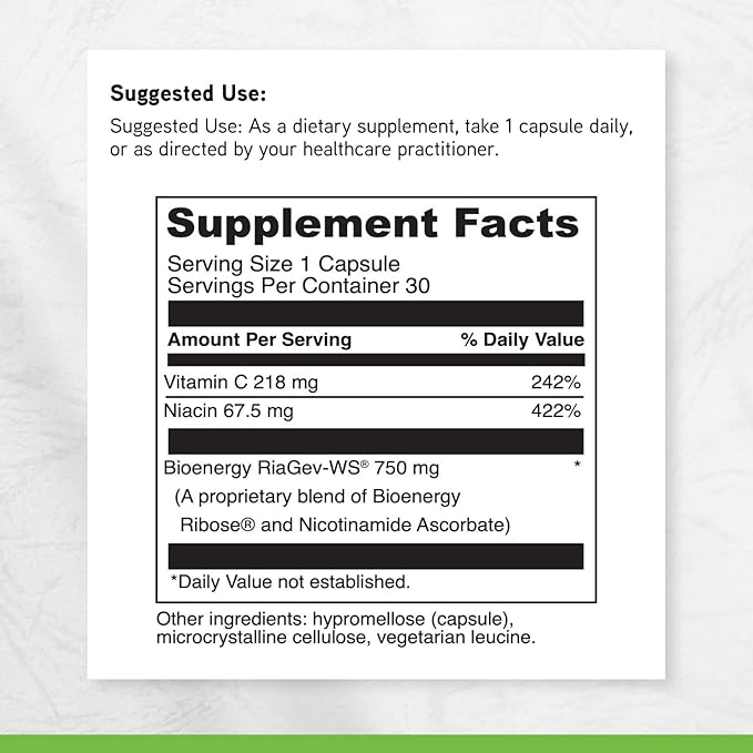 DAVINCI Labs NAD+ Activate - NAD Supplement with Vitamin C &amp Niacin - Helps Support Brain Health Cellular Energy &amp More* - Vegetarian Gluten-Free &amp Soy-Free - 30 Capsules