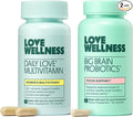 Love Wellness Daily Love Multivitamin &amp Big Brain Probiotics | Mind and Body Duo | Womens Vitamin and Probitoic