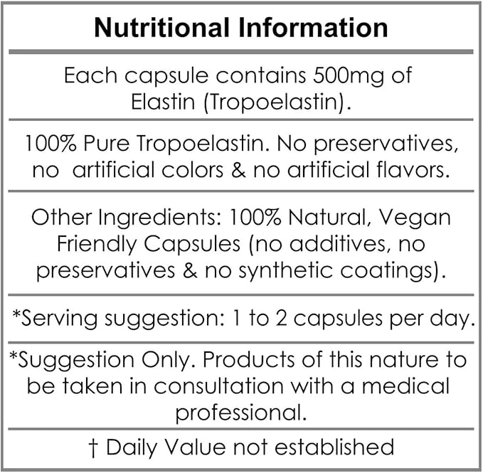 aeternum Elastin - 500mg Capsules - 60 Capsules