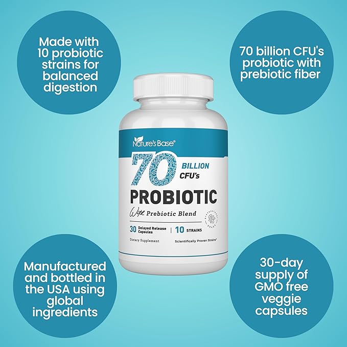 Nature's Base Glucosamine Chondroitin + Probiotics 70 Billion CFU