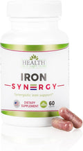 Health As It Ought To Be Iron Syn3rgy Supplement | Physician Formulated Capsules with Iron Copper Beet Root Vitamin C | 60 Capsules