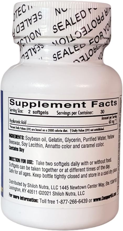 Original Form Hyaluronic Acid Pack of 4 Improve Mobility Flexibility - 60 softgel Caps