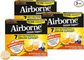 Airborne 1000mg Vitamin C + Zinc Sugar Free Multivitamin Immune Support Effervescent Fizzy Drink Tablets Zesty Orange Flavor with Powerful Antioxidants Vitamins A C &amp E 30 Tablets (3 Pack)
