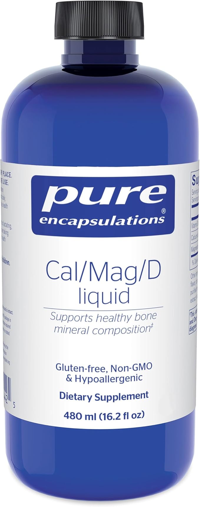 Pure Encapsulations Cal/Mag/D Liquid | Calcium Magnesium and Vitamin D in a Convenient Liquid Form | 16.2 fl. oz.