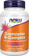 Now Supplements Co-Enzyme B Complex with Alpha Lipoic Acid and CoQ10 Nutritional Health 120 Veg Capsules