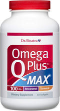 Dr. Sinatra Omega Q Plus MAX - Omega 3 (DHA/EPA) CoQ10 Resveratrol Turmeric - Advanced Heart Health and Healthy Aging Support - 60 Softgels (30-Day Supply)