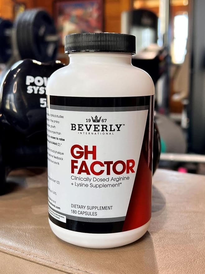 Beverly International GH Factor 180 Capsules. Arginine and Lysine Supplement Amino Acid Formula. Revitalize Your Physique.