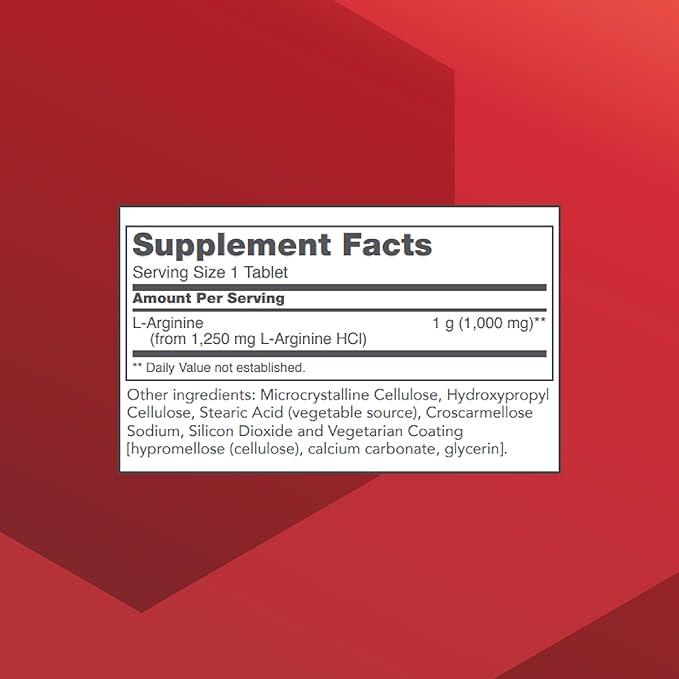 PROTOCOL FOR LIFE BALANCE L-Arginine 1000mg - Amino Acid - Urea Detox - Protein Protection - 120 Veg Caps