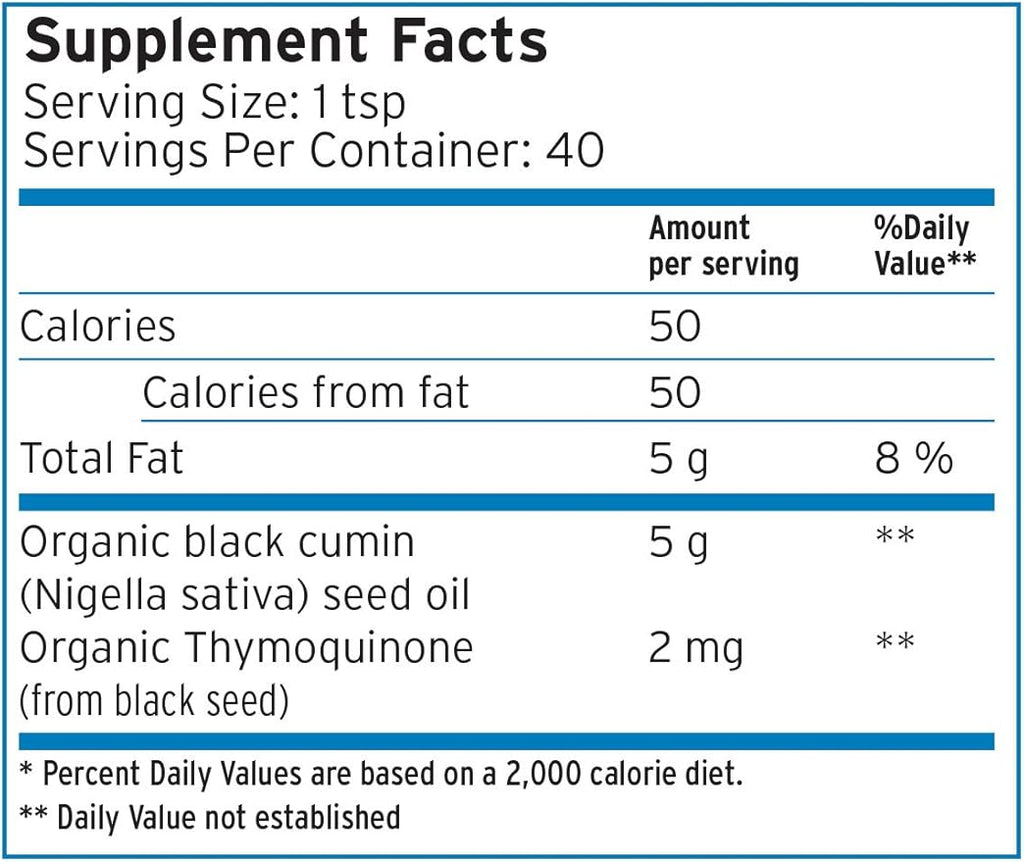 Zatik Naturals - Black Cumin Seed Oil - Cold-Pressed USDA Certified Organic Vegan Gluten-Free Non-GMO 6.76 fl oz 200 ml