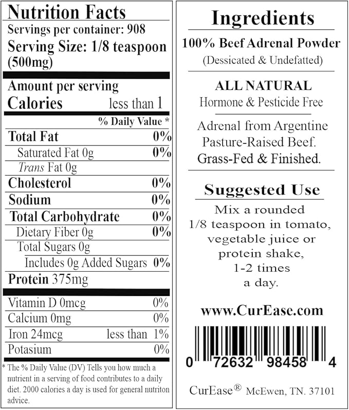 Argentine Beef Adrenal Powder Pound 16oz