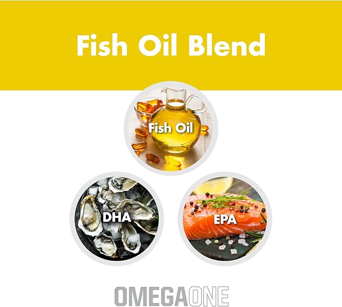 NutraOne OmegaOne Omega-3 Fish Oil Supplement (90 500mg Fish Oil Pills)