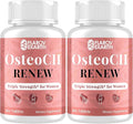 Joint Supplements for Women OsteoCII Renew Triple Strength – Advanced Joint Bone &amp Skin Formula – Collagen Glucosamine Chondroitin Calcium MK-7 Vitamin D3 Hyaluronic Acid 360 Tablets