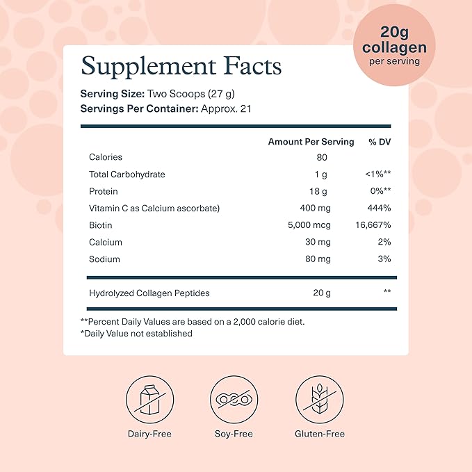 Youtheory Collagen Powder - 20 g Hydrolyzed Collagen Peptides - with Vitamin C Biotin &amp Amino Acids - Supports Joint &amp Bone Health* - Chocolate - 20 oz (21-Day Supply)