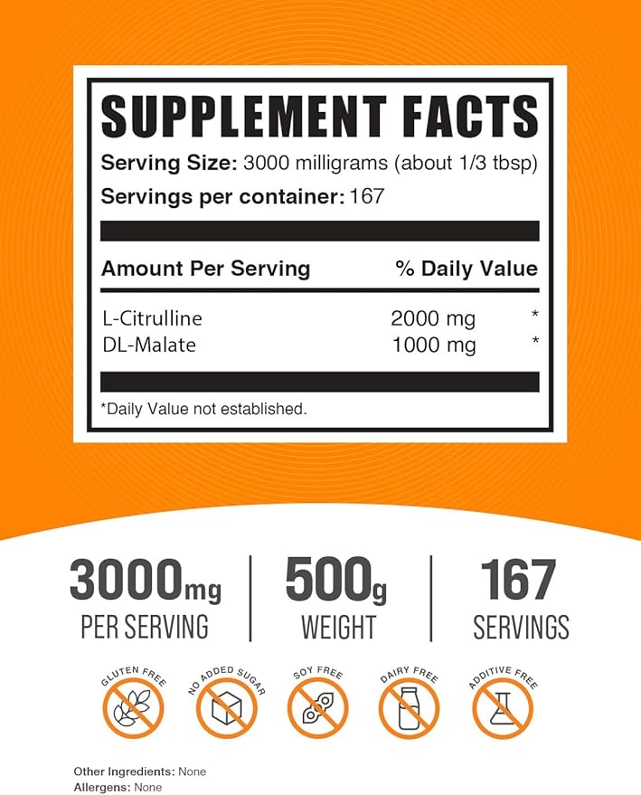 BULKSUPPLEMENTS.COM Citrulline Malate 2:1 500g + Trimethylglycine TMG 500g Bundle