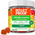 Bulletproof Sugar-Free Tropical Energy Gummies 60 Count Supplement for Daily &amp Sustained Energy with 100mg CoQ10 Daily Value of B12 100mg Brain Octane Oil