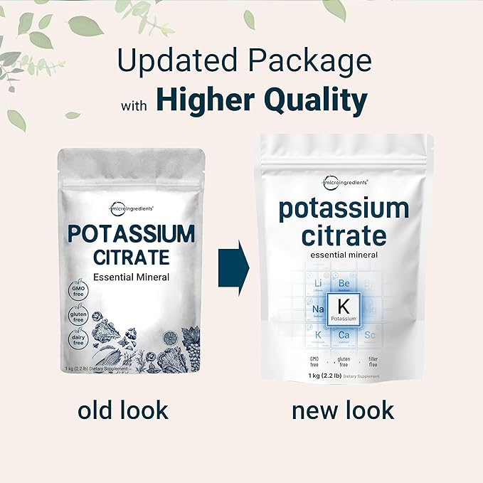 US Origin Potassium Citrate Powder 1 KG (35 Ounce) | Essential Hydration Electrolyte Supplement | Vegan Friendly