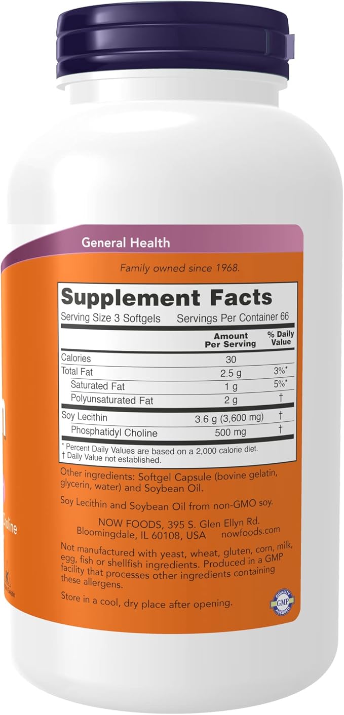 NOW Supplements L-Arginine 1000 mg Nitric Oxide Precursor* Amino Acid 120 Tablets &amp Supplements Lecithin 1200 mg with Naturally Occurring Phosphatidyl Choline 200 Softgels