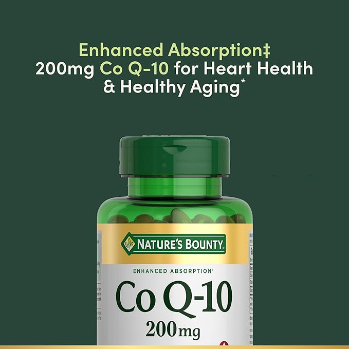 Nature's Bounty CoQ10 Supports Heart Health Dietary Supplement 200mg 80 Rapid Release Softgels