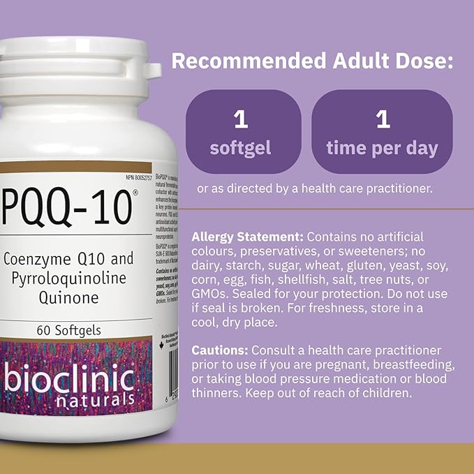 Bioclinic Naturals -  CerebroVital PQQ-10 60 softgels