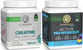 Active Preworkout Hydration Blend &amp Creatine Monohydrate Powder Set | Bundle &amp Save | Non-GMO Soy Dairy Filler &amp Gluten Free (60 Servings Unflavored Creatine 30 Servings Blue Raspberry Pr
