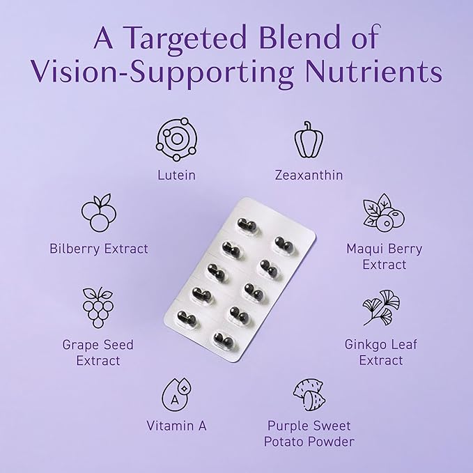 Umeken Eye Clear Dietary Supplement Blueberry Extract Lutein Zeaxanthin Ginkgo Vision Supplements for Adults Eye Vitamins 4 Months Supply 240 Tablets 2 Packs of 120