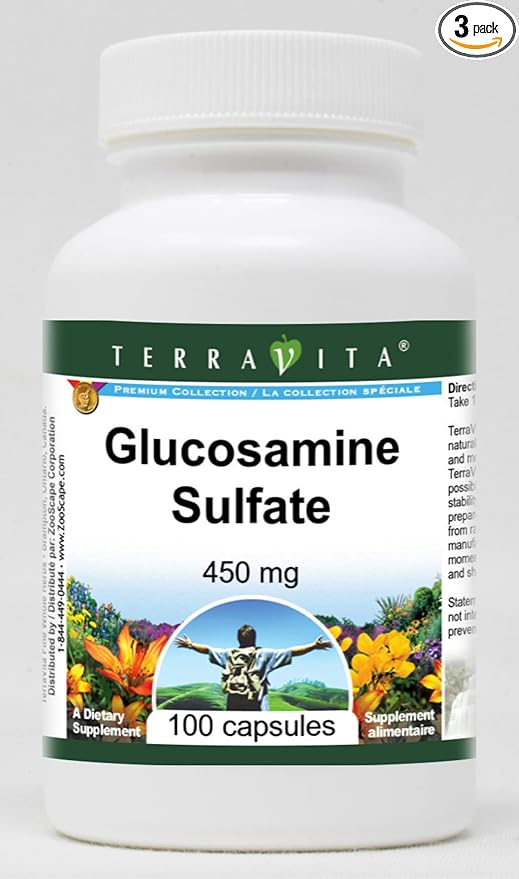Glucosamine Sulfate - 450 mg (100 Capsules ZIN: 511795) - 3 Pack