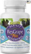 Perfect Supplements – Perfect ResGrape Resveratrol MAX – 60 Capsules – Trans-Resveratrol &amp Organic Muscadine Grapes – Promotes Anti-Aging