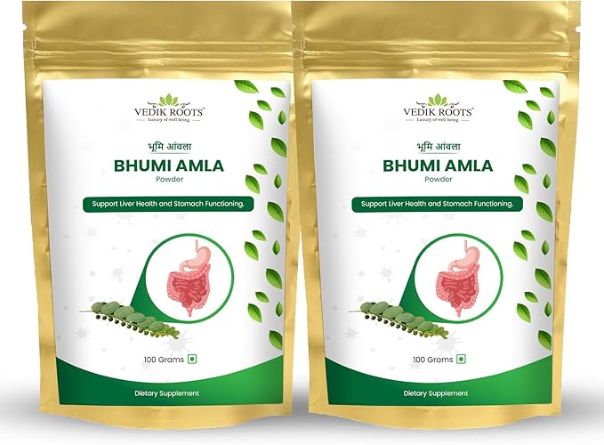 Bhumi Amla Powder/Churn - Organic and Pure Ingredient Extract for Healthy Liver Functioning and Digestive Strength Enriched with Essential Nutrients