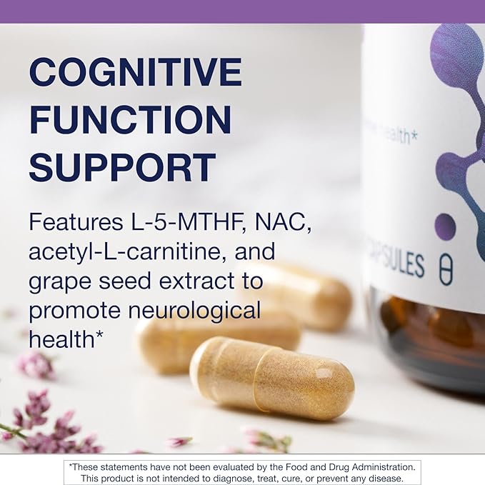 Metagenics Ceralin Forte - Comprehensive Brain Health &amp Energy Metabolism Support* - with B Vitamins Acetyl-L-Carnitine N-Acetylcysteine &amp Niacin - Non-GMO Gluten-Free - 90 Capsules