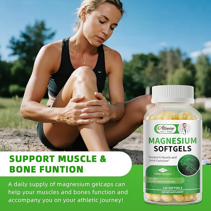 2pack Magnesium Glycinate 500mg Softgels Supplement 240 Gelcaps 120 Day Supply