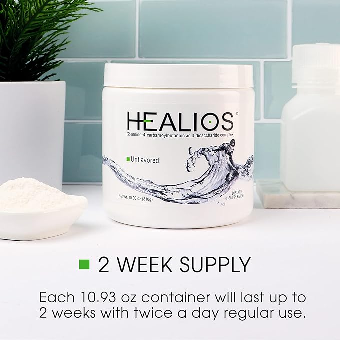 Healios Unflavored Oral Health and Dietary Supplement Powder Form Naturally Sourced L-Glutamine Trehalose L-Arginine 10.93 Ounces