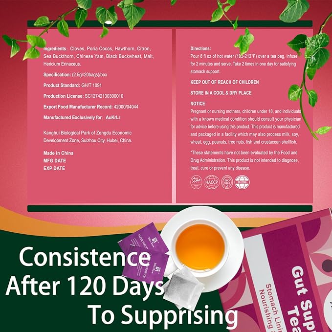 Acid Reflux Heartburn ReliefBetter FocusDigestionAuKrLr Natural Herbal Mushroom Tea with Super foodsHericiumLions maneNo Sugar &amp Caffeine Free