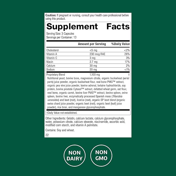 Standard Process Rumaplex - Healthy Liver Support Supplement - Body Health Supplement with Vitamin A &amp Niacin - Aid Liver Health &amp Bile Production - 40 Capsules