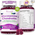 2 Pack Glucosamine Chondroitin Gummies - Glucosamine Chondroitin with MSM Elderberry Turmeric Joint Support Supplement for Adults Men &amp Women - Blueberry Flavor 120 Cts