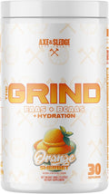 Axe &amp Sledge The Grind Essential Amino Acids |EAA &amp BCAA Powder |Muscle Recovery &amp Electrolytes for Hydration | Stimulant-Free Vegan | 30 Servings Orange Sherbet