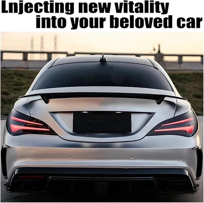 Compatible for Mercedes-Benz CLA W117 Spoiler CLA180 CLA200 250 CLA260 CLA45 2014-2018 RT Style Carbon Fiber Rear Trunk Lip Spoiler Wing(Carbon Fibre)