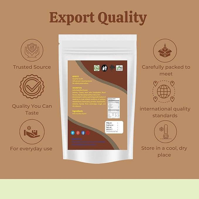 Yamkay Kotta Karanthai Powder 1500 Gm (3 Pounds) | Sphaeranthus Indicus | Gorakhmundi Mundi | Pure Natural Plant Powder | No Additives or Preservatives