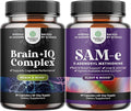 Bundle of Nootropic Memory Supplement for Brain Support - Memory Pills for Brain Boost and Natural Energy Booster Sam-E 200mg Mood Support Supplement for Brain Support and Liver Detox Cleanse